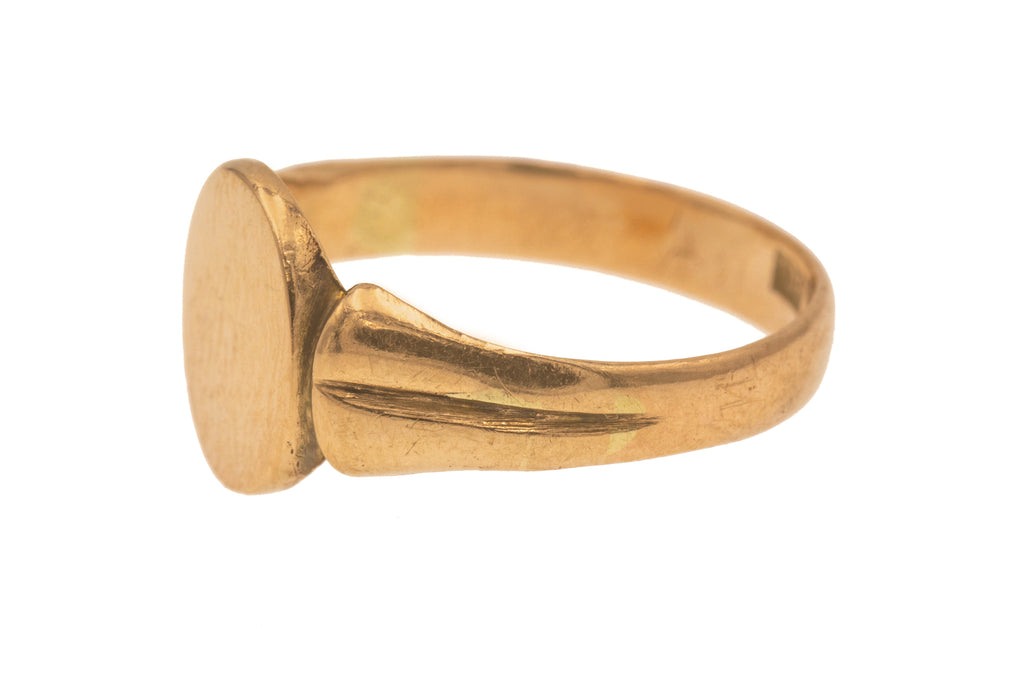 Antique 9ct Rose Gold Signet Ring