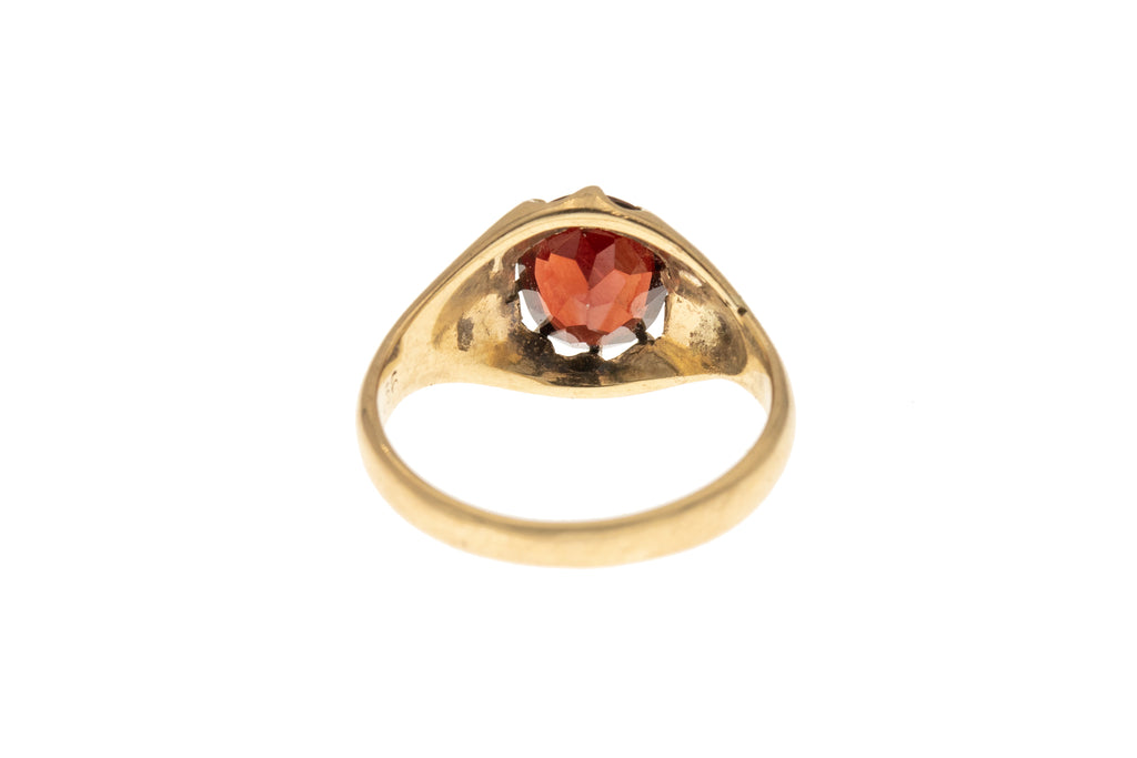 9ct Gold Garnet Solitaire Ring, 1.20ct