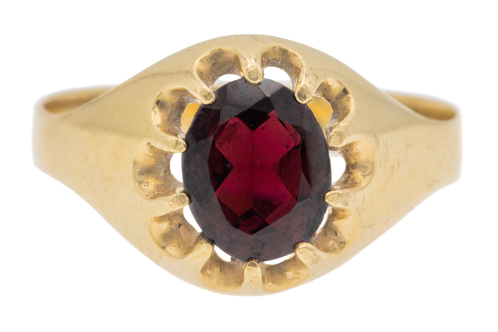 9ct Gold Garnet Solitaire Ring, 0.94ct