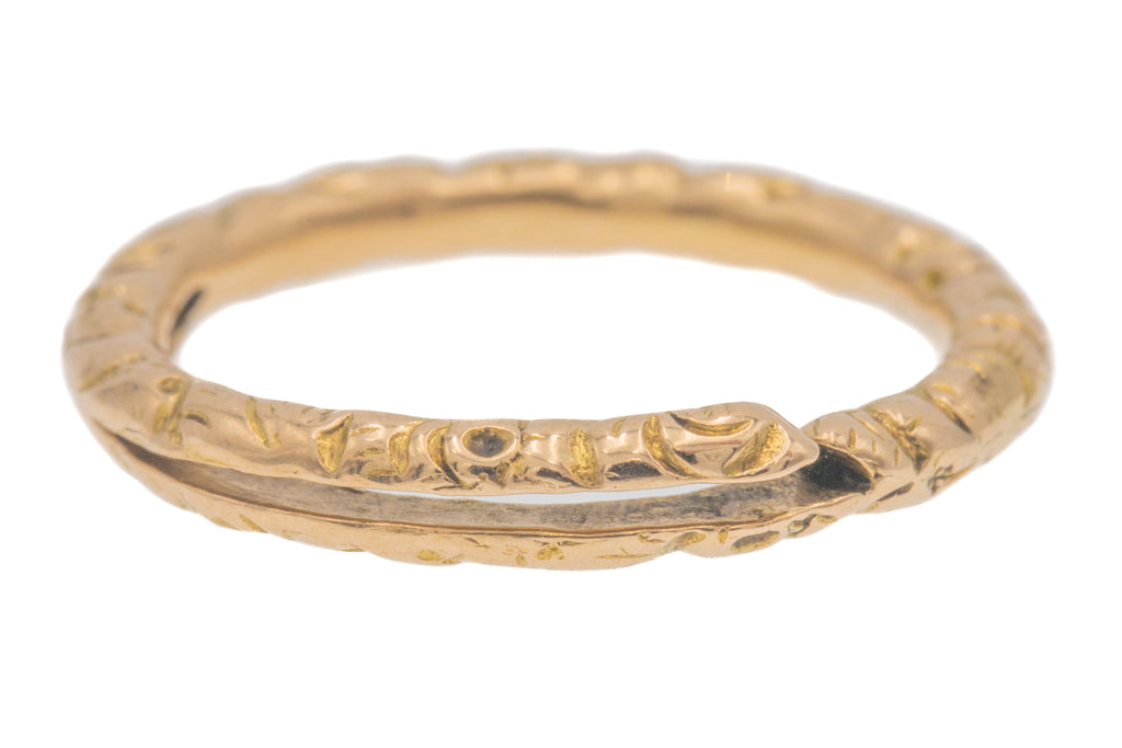 15ct Gold Engraved Split Ring, 18mm