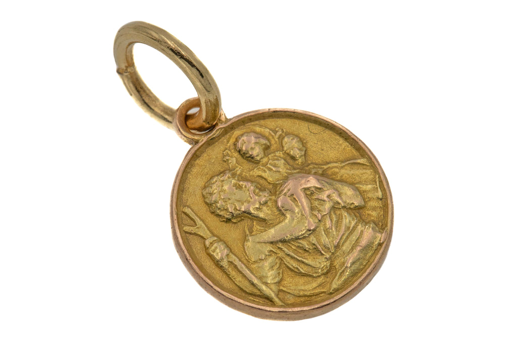 Dainty 9ct Gold St Christopher Pendant