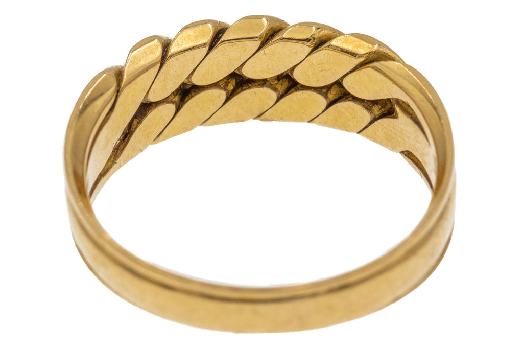 Victorian 18ct Gold Keeper Ring, 5.3g