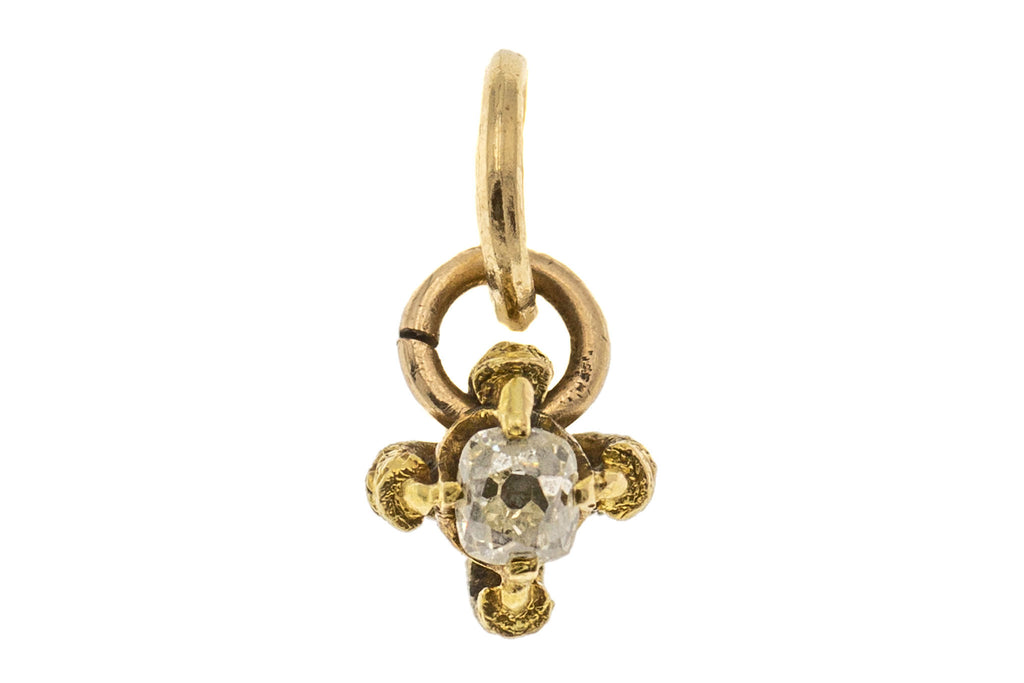 18ct Gold Victorian Diamond Eagle Claw Charm