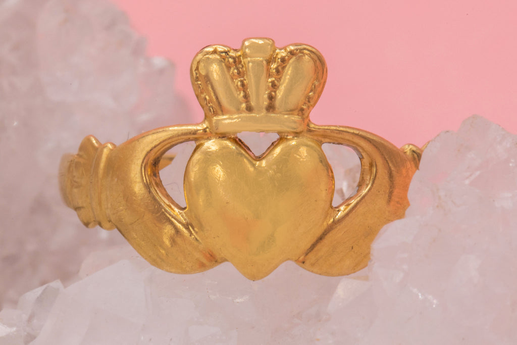 Irish 14ct Gold Claddagh Heart Ring