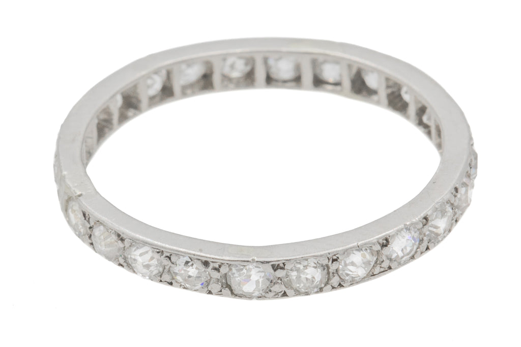 Art Deco Platinum Diamond Full Eternity Ring - 0.60ct