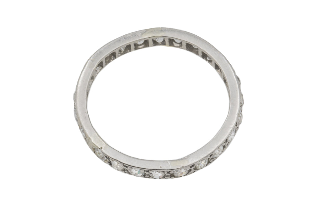 Art Deco Platinum Diamond Full Eternity Ring - 0.60ct