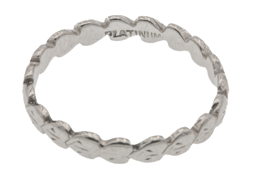 Art Deco Platinum 'Leaf' Eternity Ring