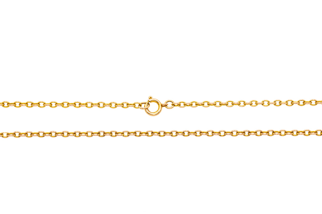24" Antique 9ct Gold Pendant Chain, 6.4g