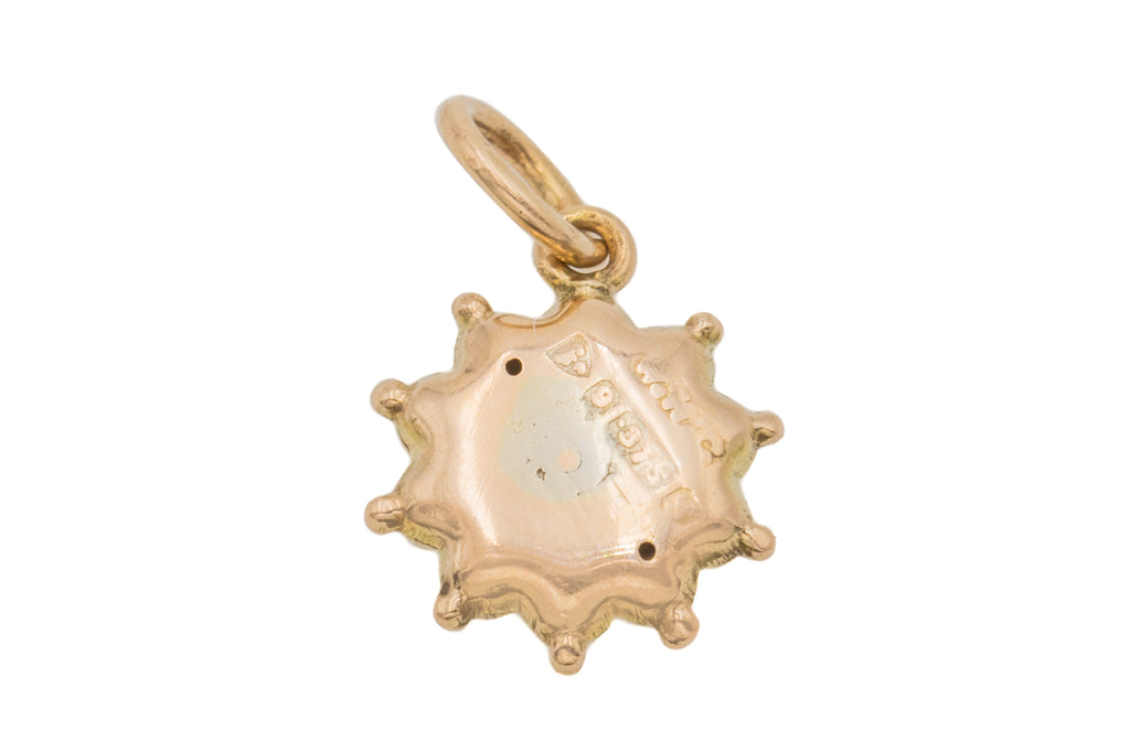 Dainty Antique 9ct Gold Rose-Cut Diamond "Star" Charm