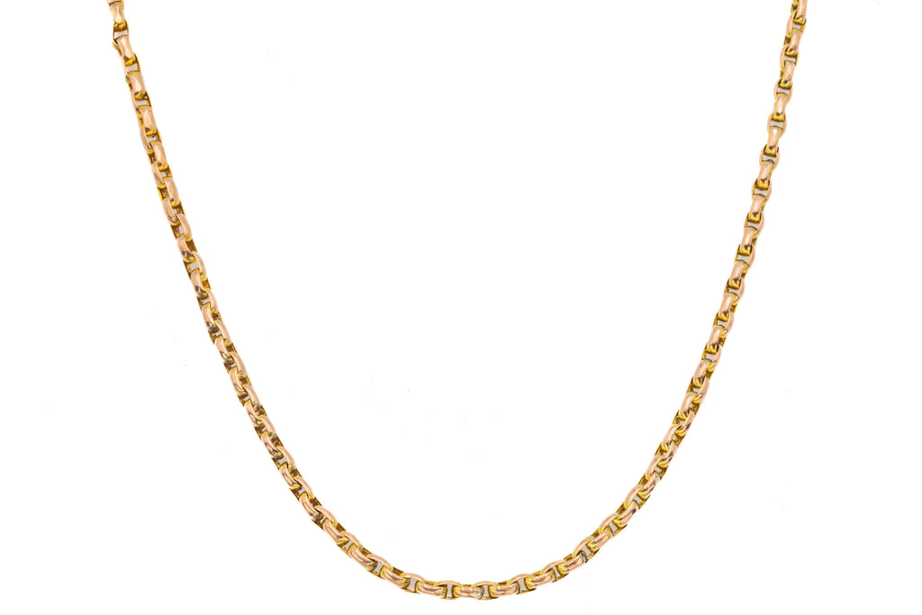17.5" 9ct Gold Belcher Chain with Barrel Clasp, 8.6g
