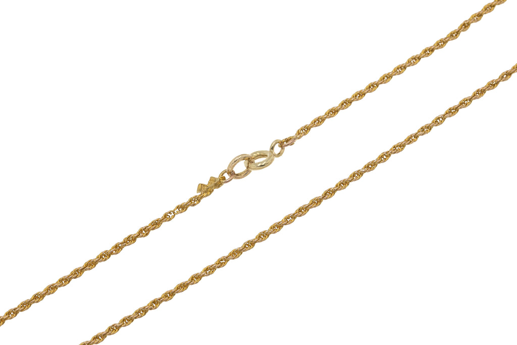17.5" Antique 9ct Gold Twisted Rope Chain, 3.1g