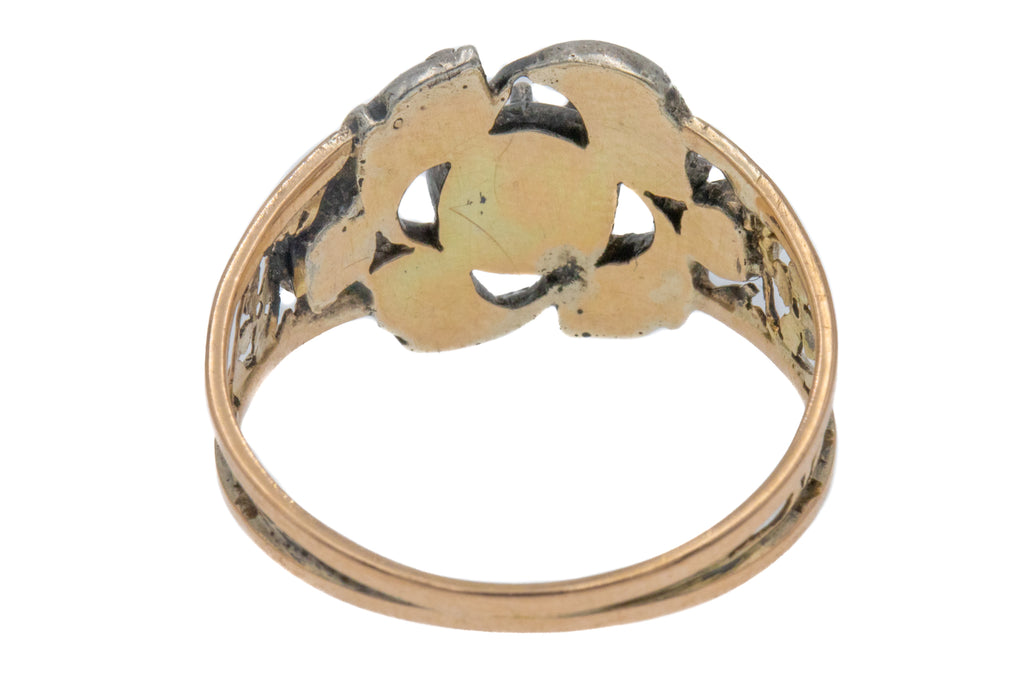 19th Century Georgian 9ct Gold Giardinetti Rose-Cut Diamond Ring