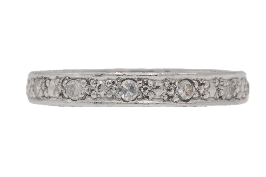 Art Deco 9ct White Gold Diamond Eternity Ring