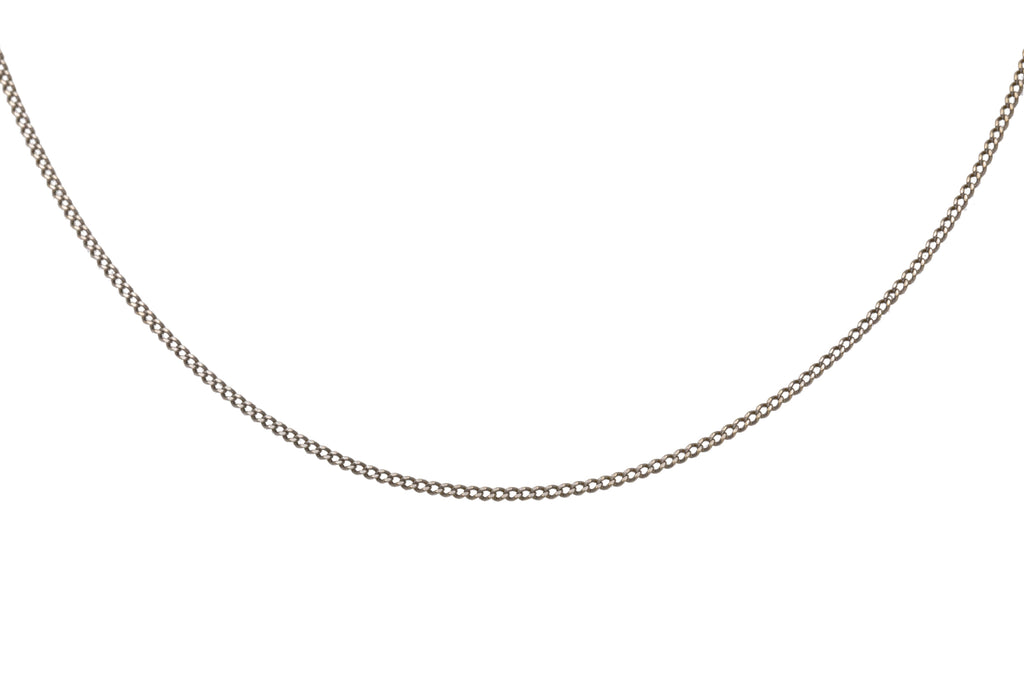 18.5" 9ct White Gold Pendant Chain