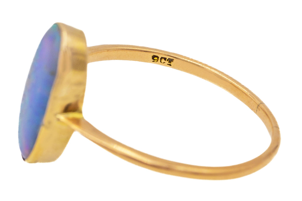 9ct Gold 1.40ct Natural Opal Solitaire Ring