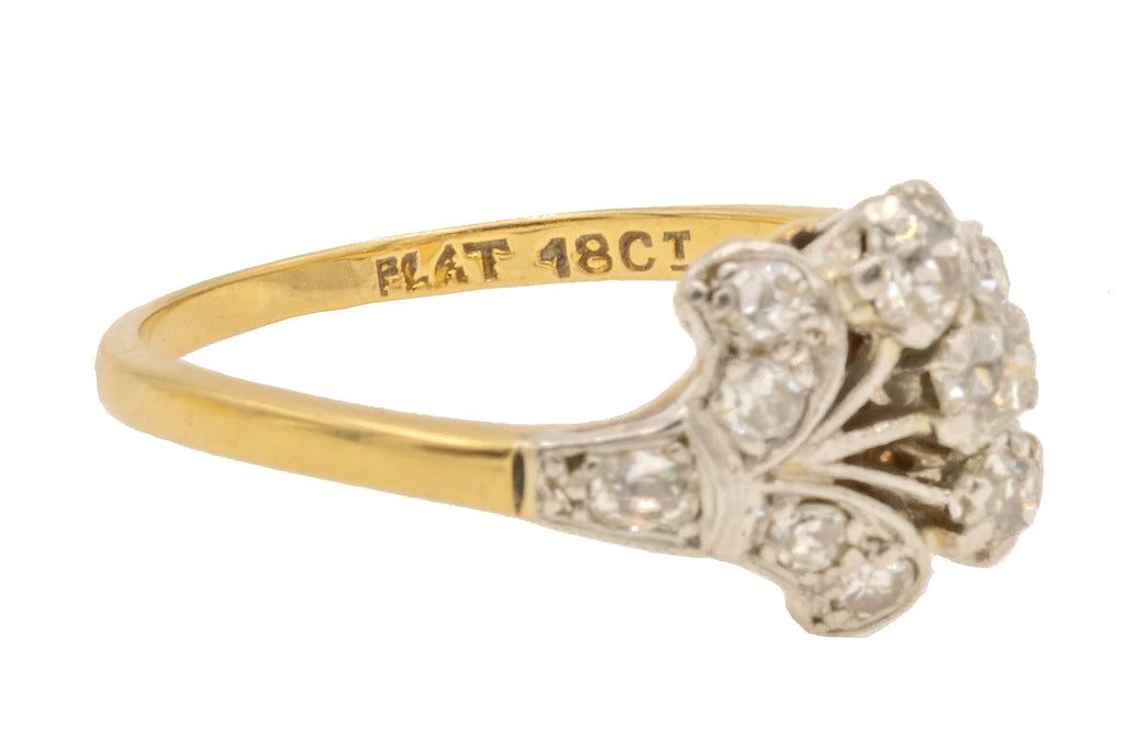 Art Deco 18ct Gold Diamond Ring, 0.30ct