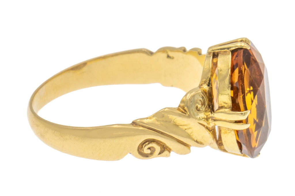 Edwardian 18ct Gold Citrine Ring, 2.70ct