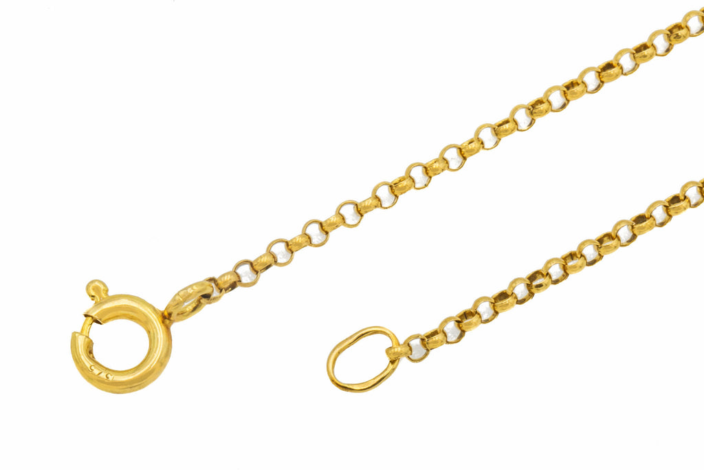 20" Antique 9ct Gold Belcher Chain, 2.7g