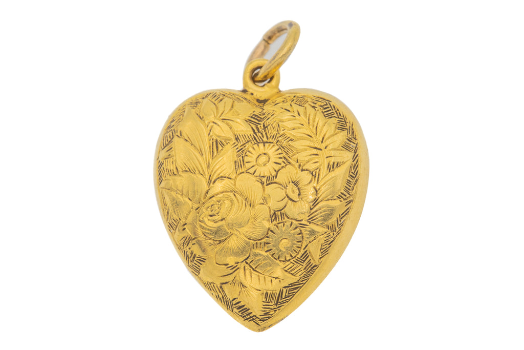 Antique 15ct Gold Heart Pendant