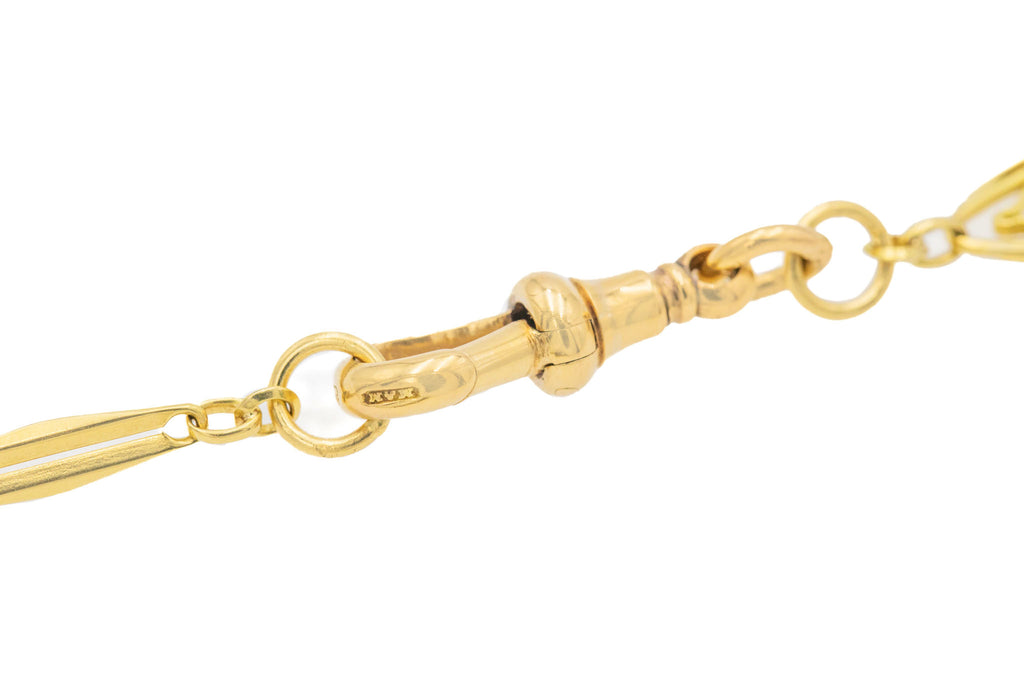 19.5" French 18ct Gold Lozenge Chain, 18.3g