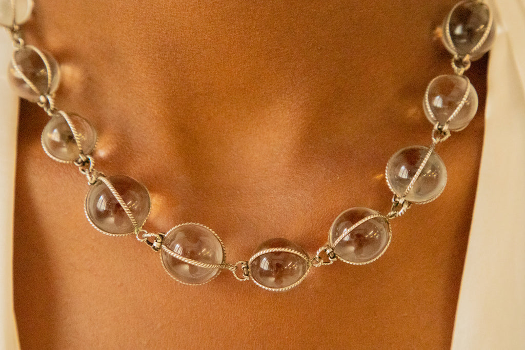 15.5" Antique "Pools of Light" Riviere Necklace (63g)