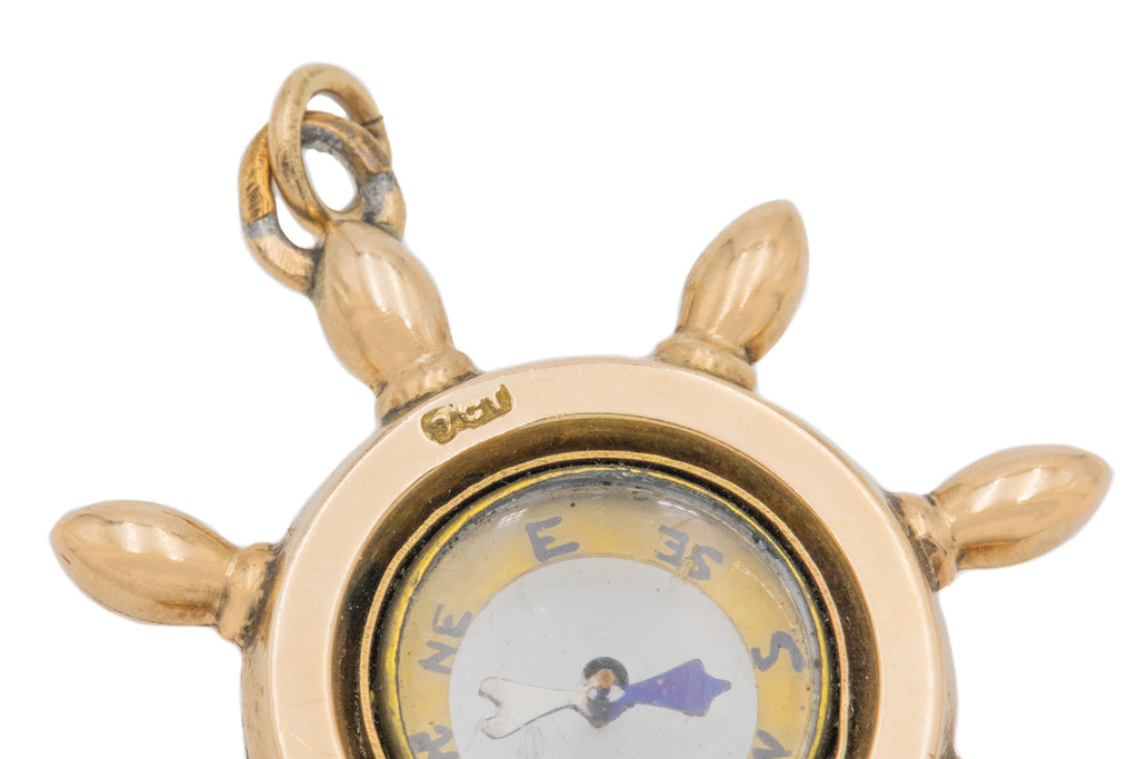 Victorian 9ct Gold "Captain's Wheel" Compass Pendant