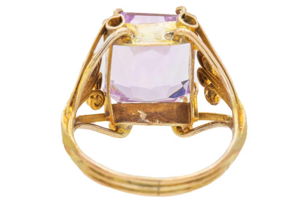 Antique 9ct Gold Amethyst Ring, 5.50ct