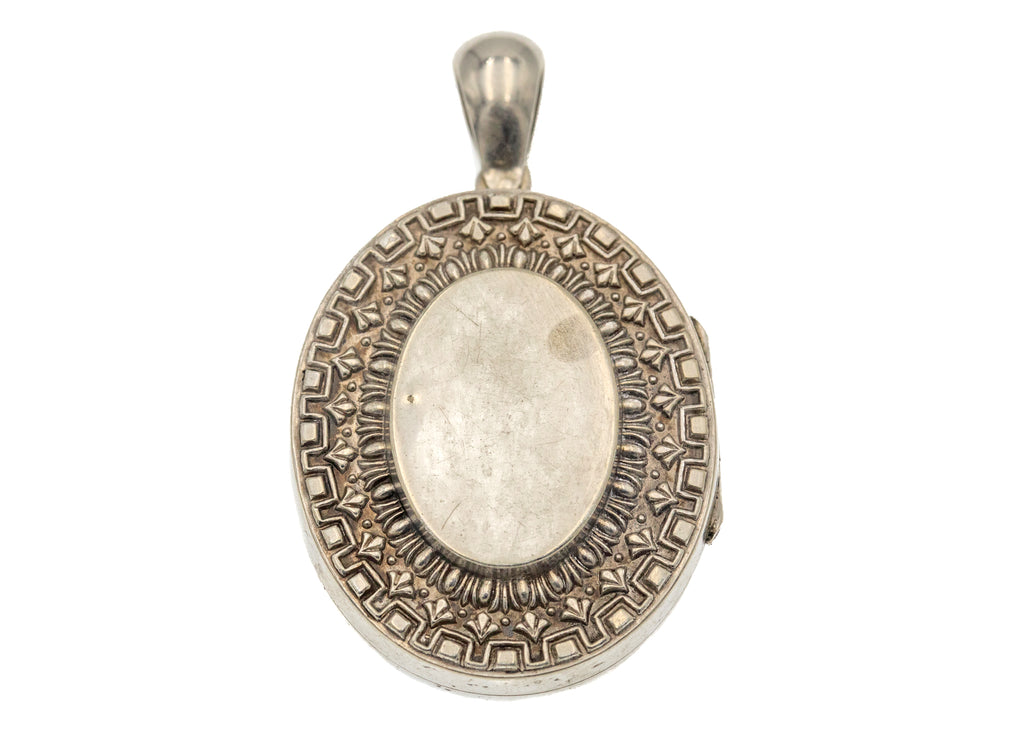 Victorian Aesthetic Silver Forget-Me-Not Locket