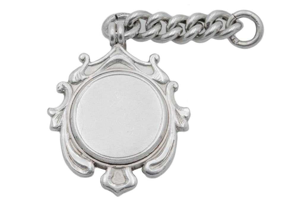 Sterling Silver Medal Fob Pendant