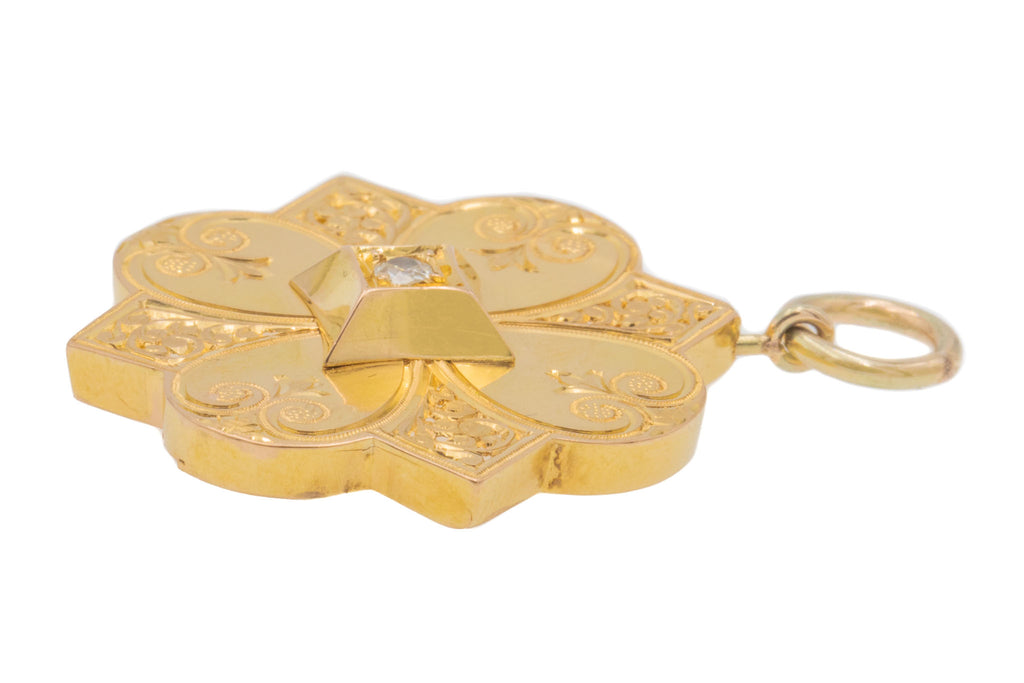 Victorian 18ct Gold Diamond Pendant