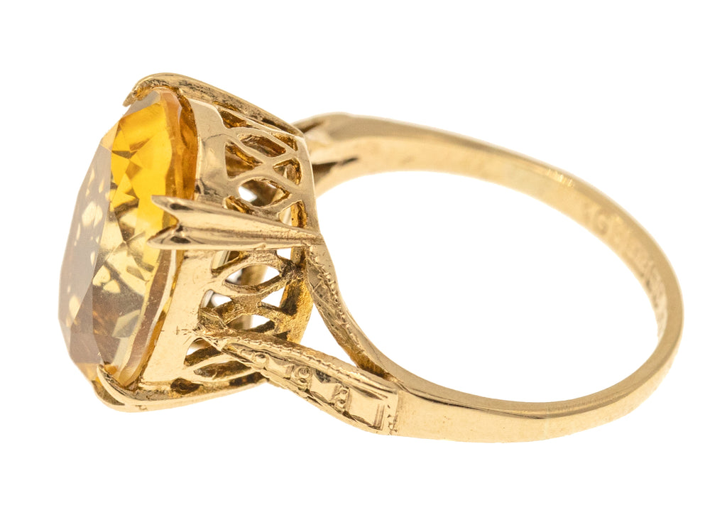 9ct Gold Oval Citrine Ring, 4.50ct