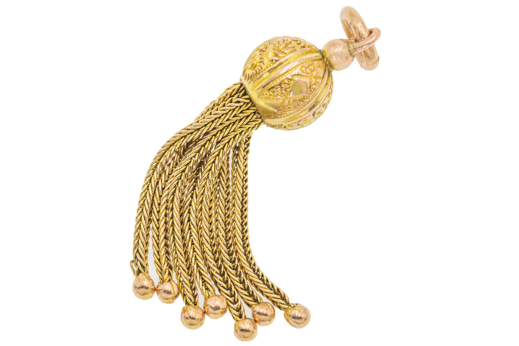 Victorian Domed Top 9ct Gold Tassel Pendant