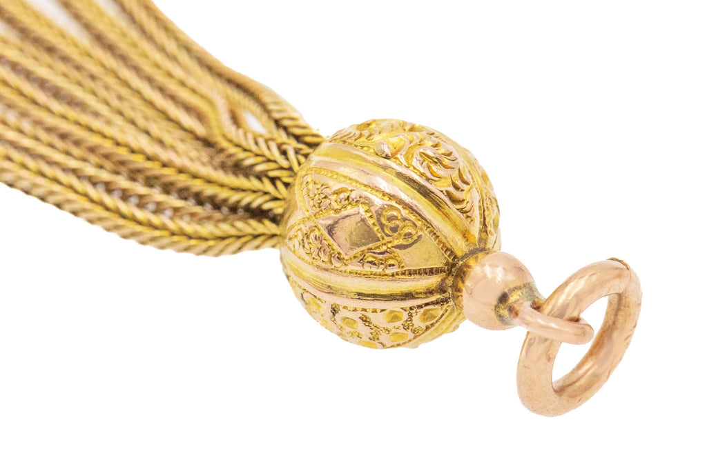 Victorian Domed Top 9ct Gold Tassel Pendant
