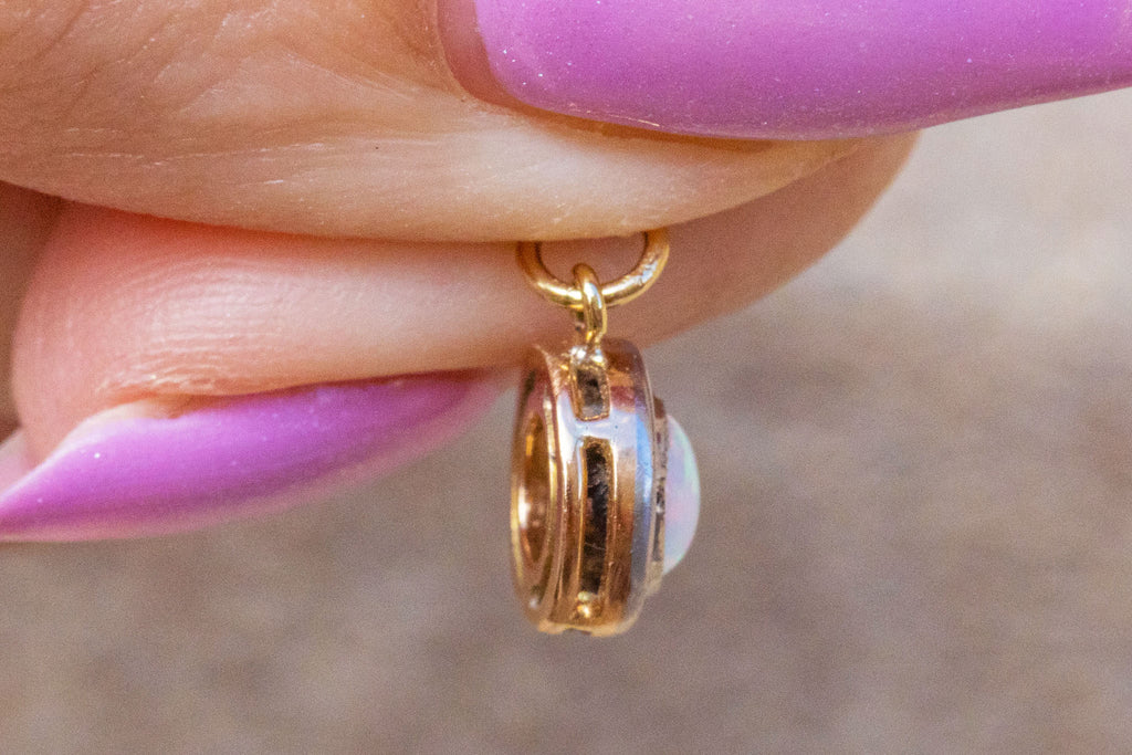 Antique 15ct Gold Opal Charm, 0.30ct