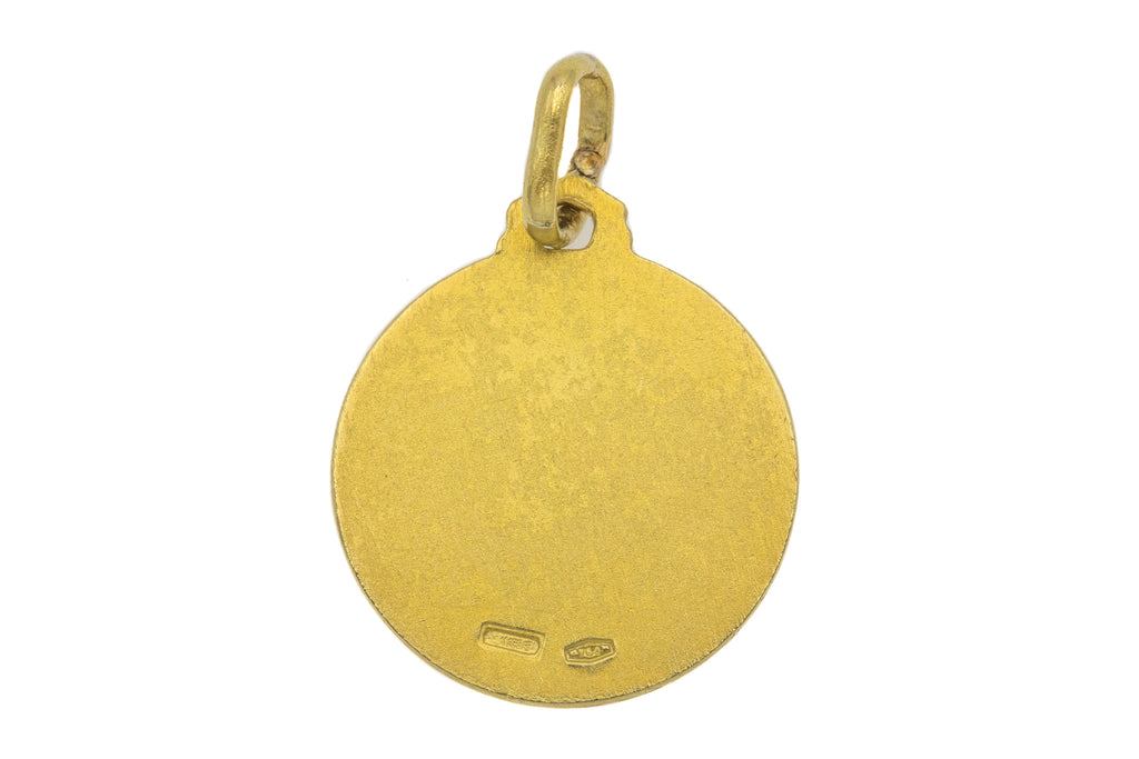 Italian Solid 18ct Gold Fleur-De-Lys Souvenir Charm - FIRENZE