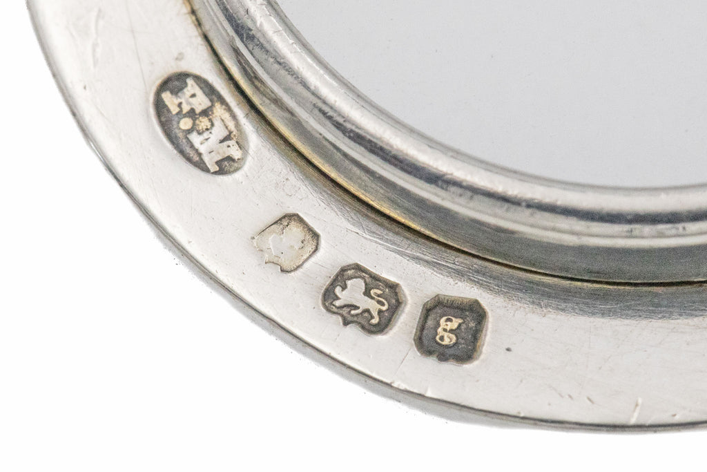 Edwardian English Silver Diamond Paste Locket, c.1906