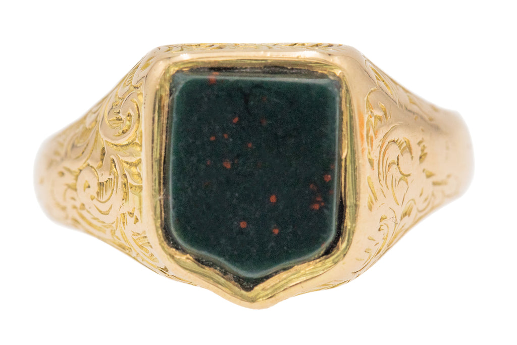 Victorian 15ct Gold Bloodstone Signet Ring