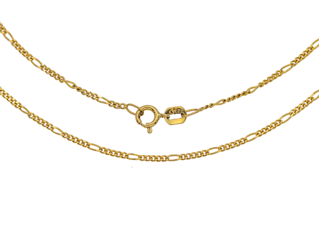 17.5" 9ct Gold Figaro Chain, 1.6g