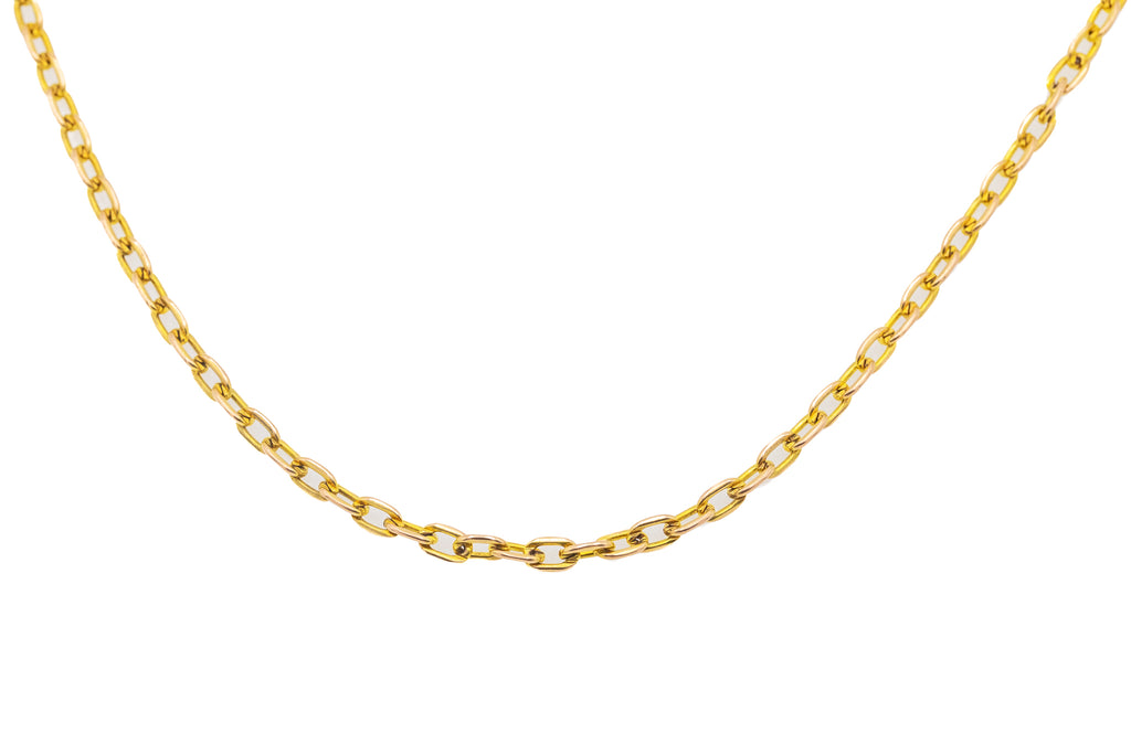 18.5" 9ct Gold Square Link Chain, 9.8g