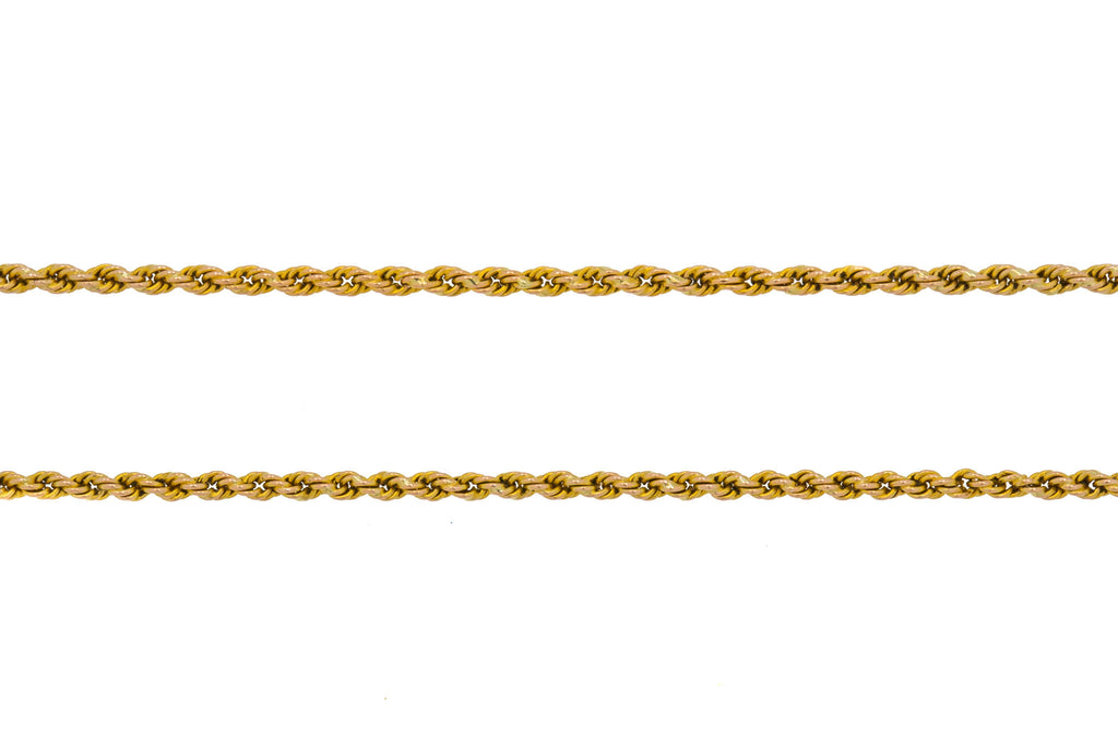 18" Antique 9ct Gold Twisted Rope Chain, 3.2g