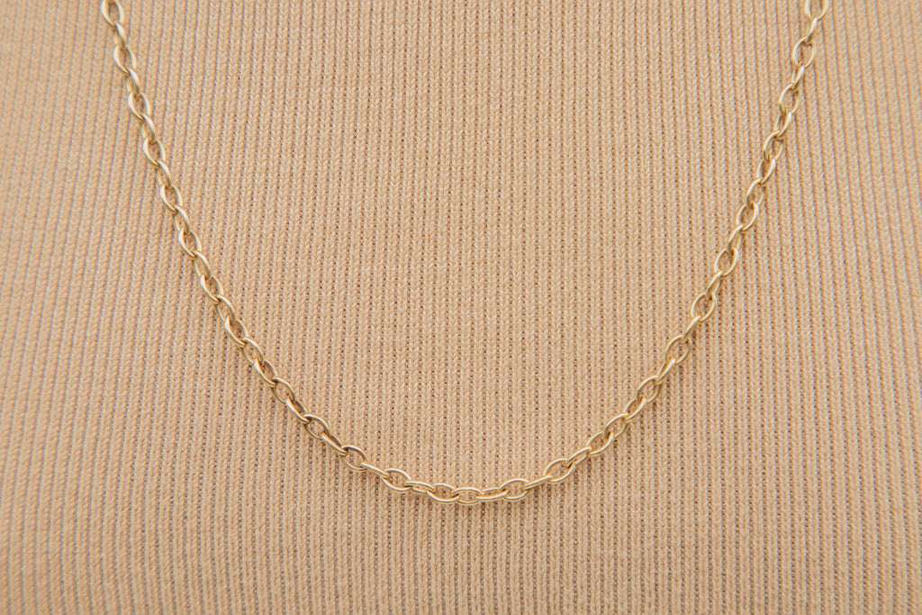 25" 9ct Gold Cable Link Chain, 12.5g