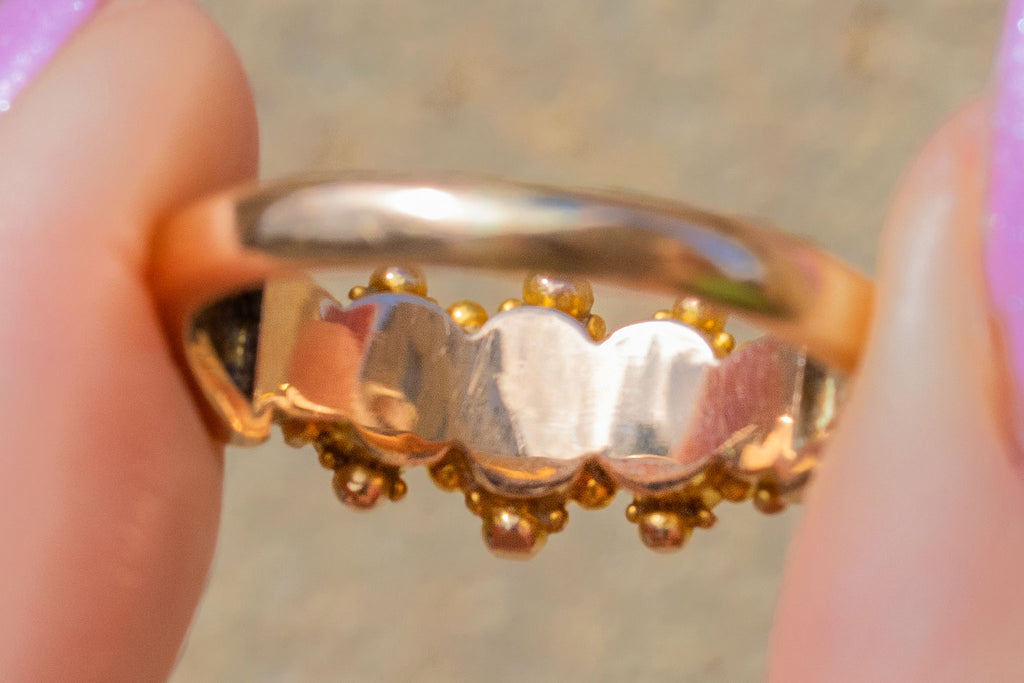 Victorian 9ct Gold Garnet Five Stone Ring, 0.80ct