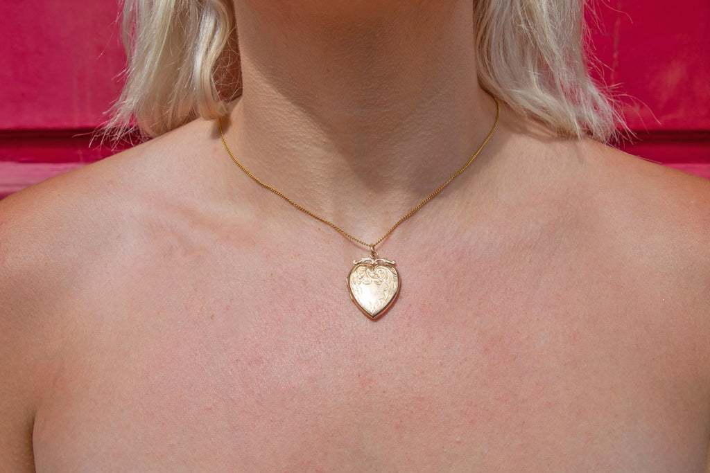 Antique 9ct Gold Heart Locket