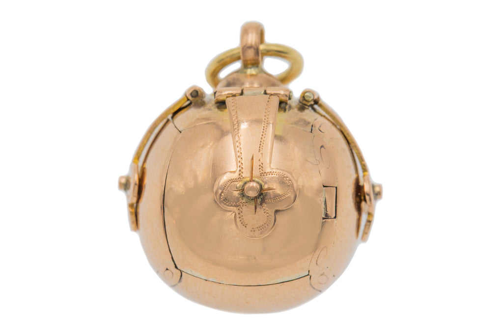 Antique 9ct Gold & Silver Masonic Orb Pendant
