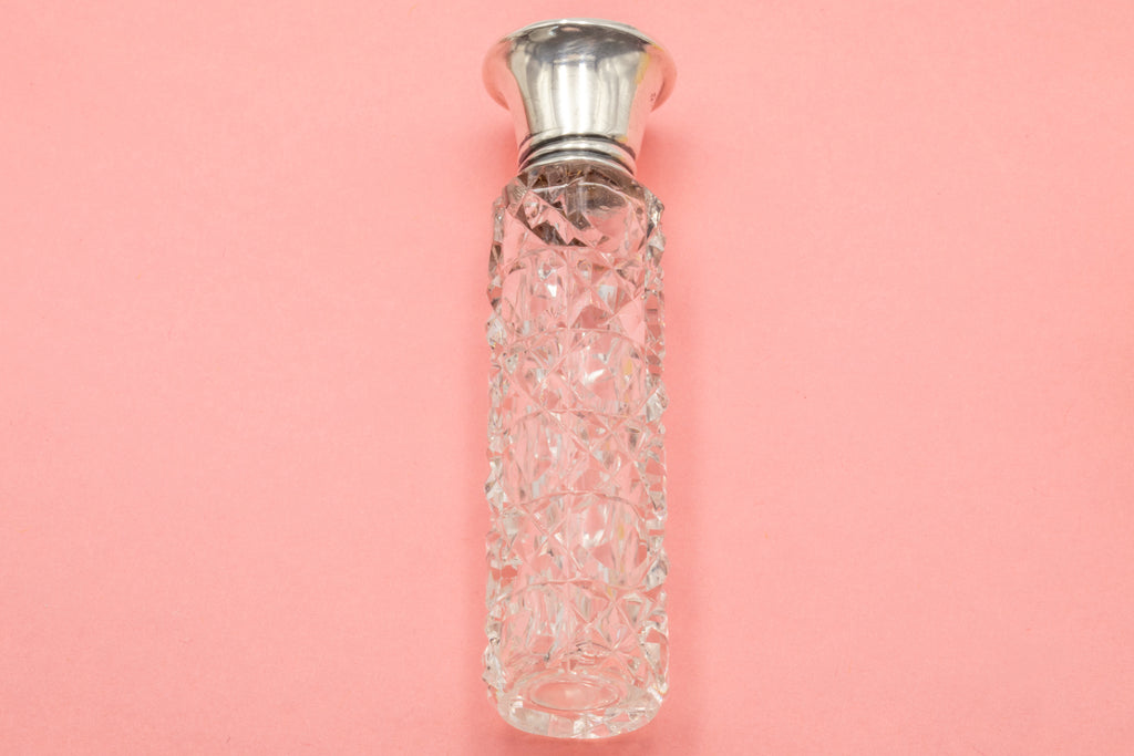 Victorian Sterling Silver Glass Scent Bottle