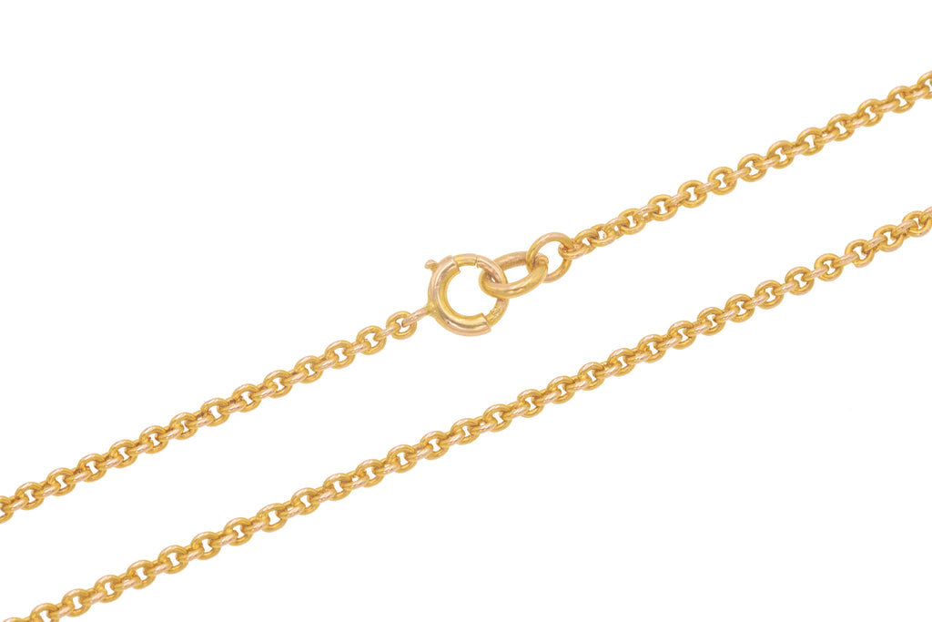 18" Antique 15ct Gold Belcher Chain, 5.6g