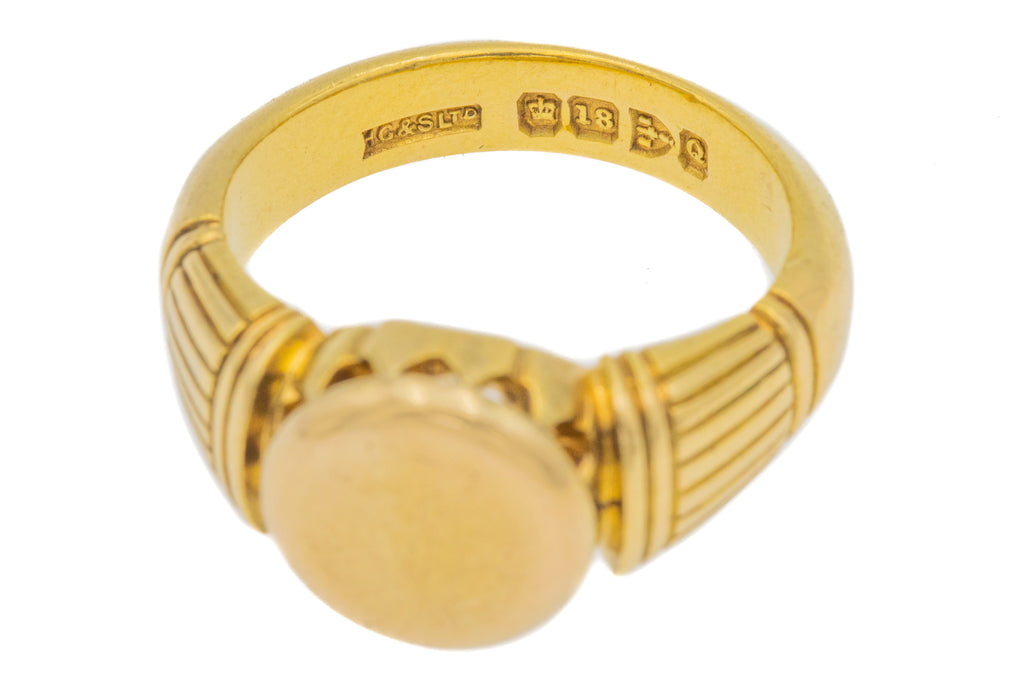 Heavy Antique 18ct Gold Signet Ring, 11.6g