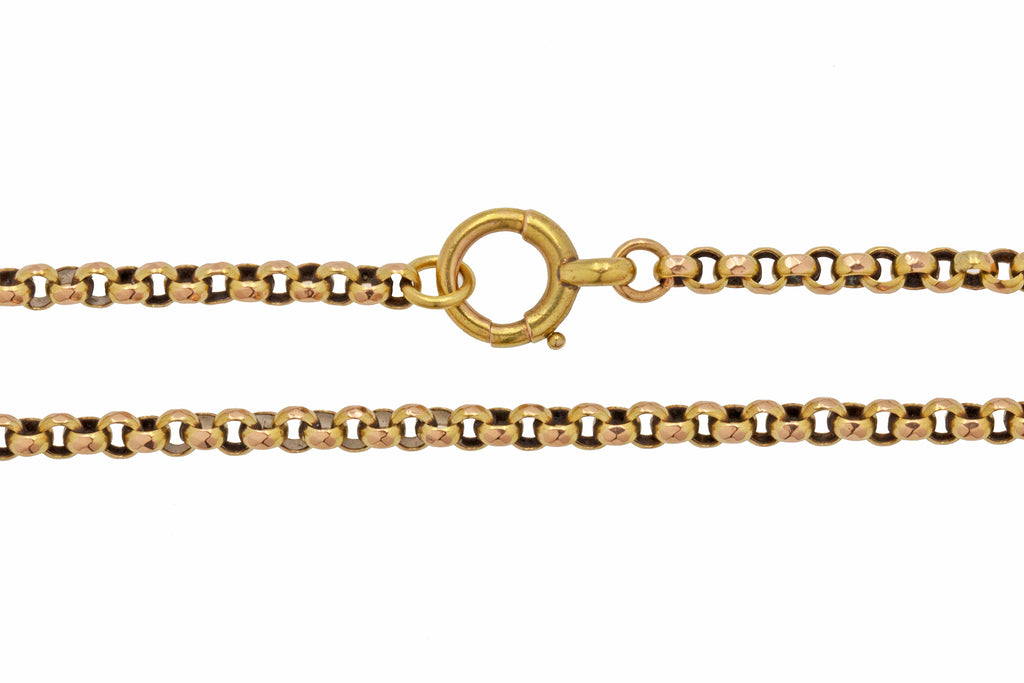 17" Antique 15ct Gold Belcher Chain, 8.7g