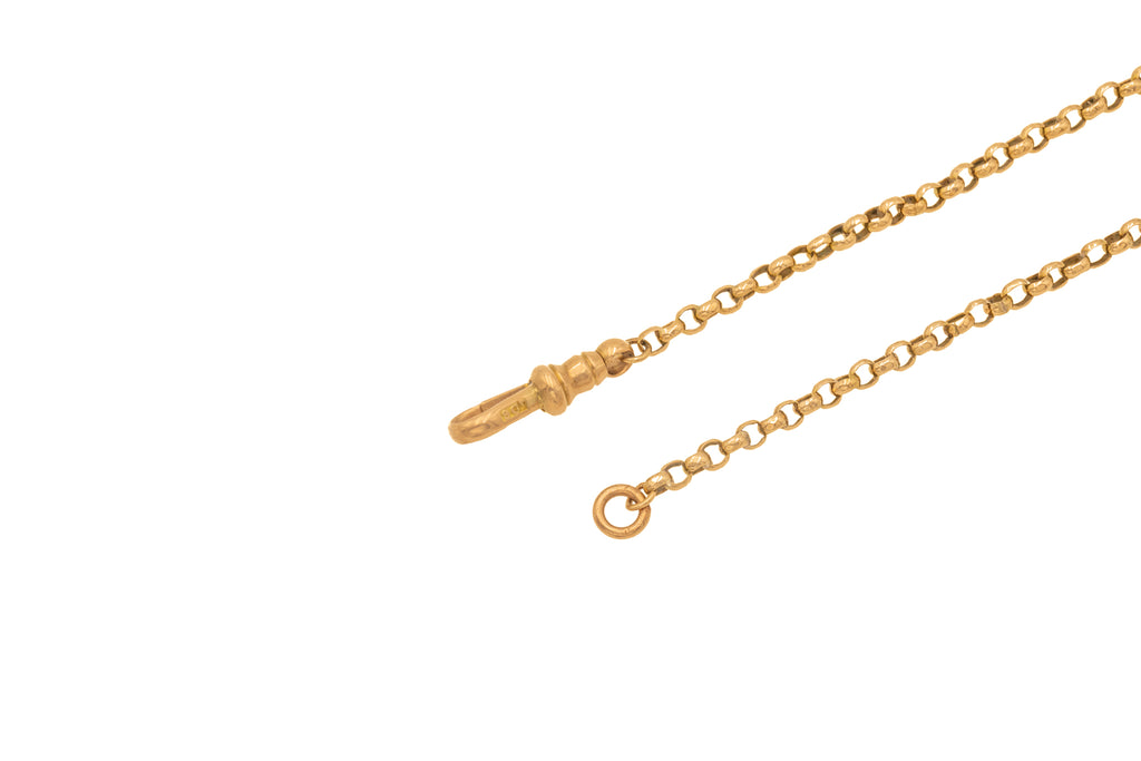 17" Antique 9ct Gold Belcher Chain, 7.3g