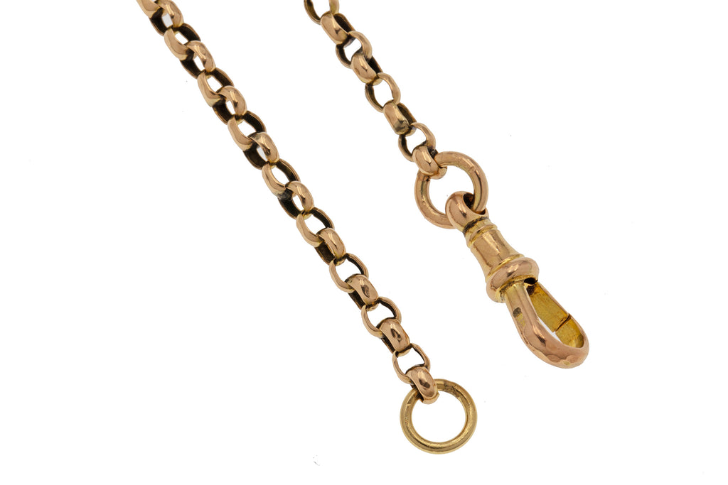 18" Antique 9ct Gold Belcher Chain, 9.6g